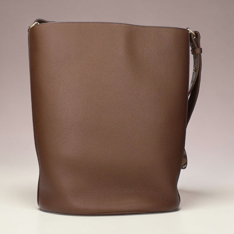 BURBERRY BUCKET LEATHER BAG MD BROWN - ModeEcho