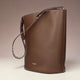 BURBERRY BUCKET LEATHER BAG MD BROWN - ModeEcho