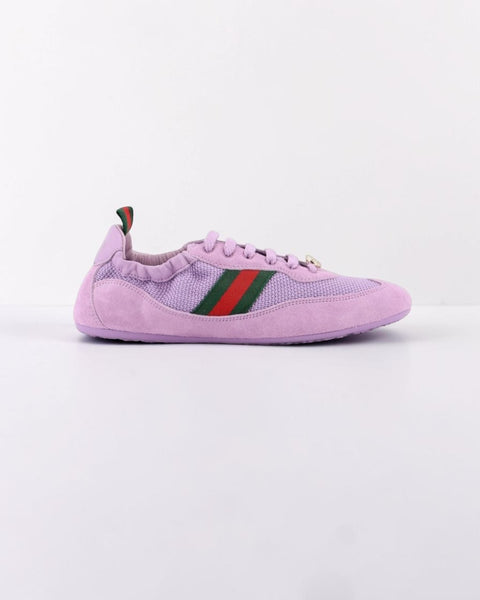 Gucci Shift Mesh & Veloursleder-Sneakers