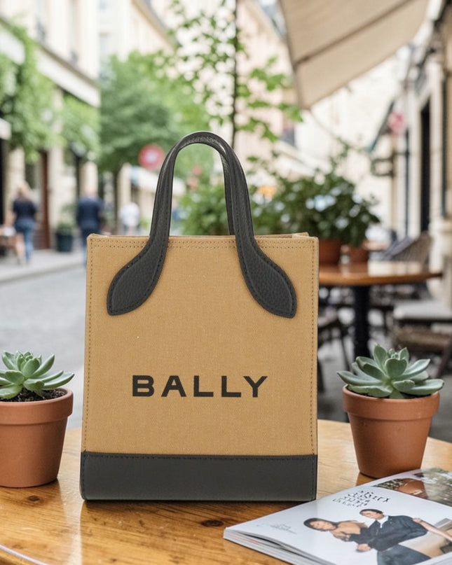 BALLY Mini Tote Bag Bar Keep On beige