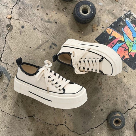 Low-Top Casual Flat Canvas Shoes