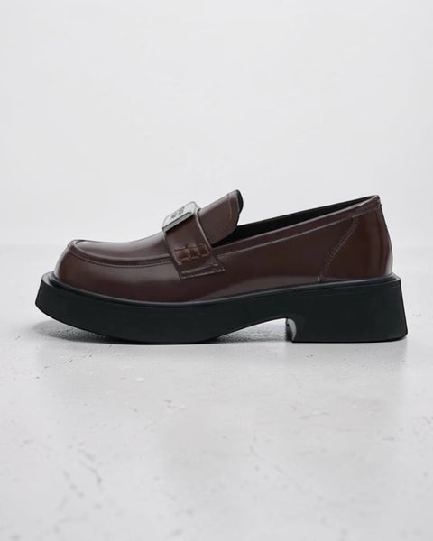 British Style Glossy Leather Loafers