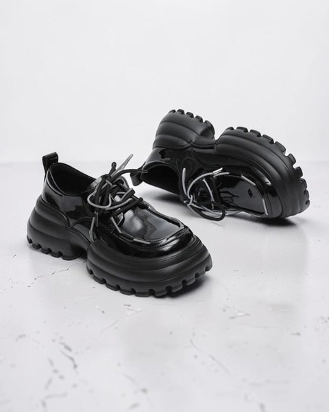 Tokyo High Platform Patent Lace Ups