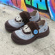 Plaid Strap-on Lace-Up Sneakers