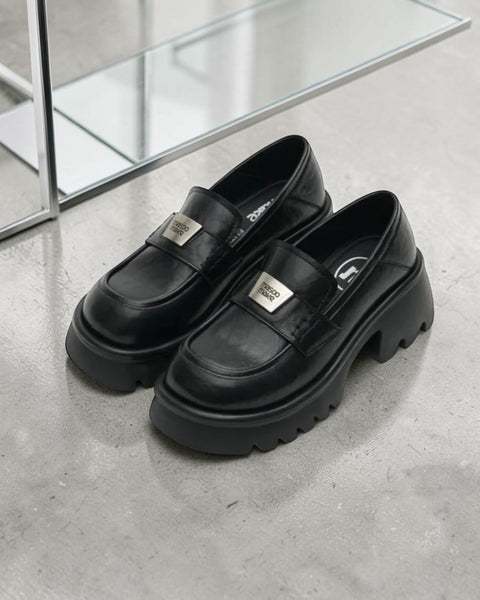 Chunky Heel Platform Loafers