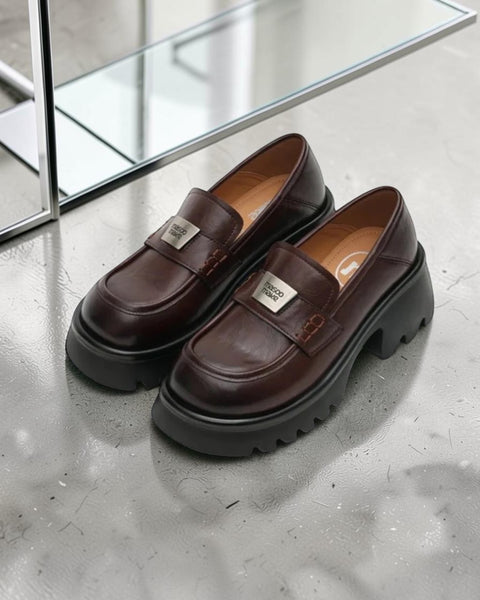 Chunky Heel Platform Loafers