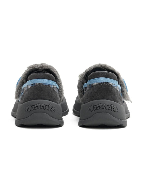 Plaid Strap - on Lace - Up Sneakers - ModeEcho