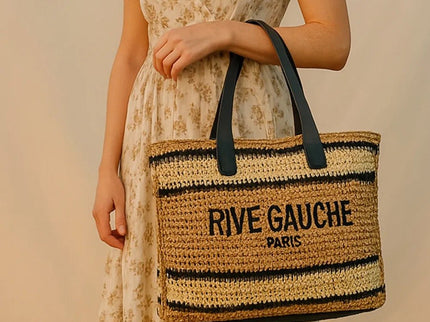 CROCHET Gestreifte Tragetasche RIVE GAUCHE - ModeEcho