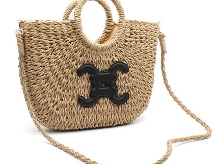 Geflochtene Jutetasche mit CC - Logo in 2 Farben - ModeEcho