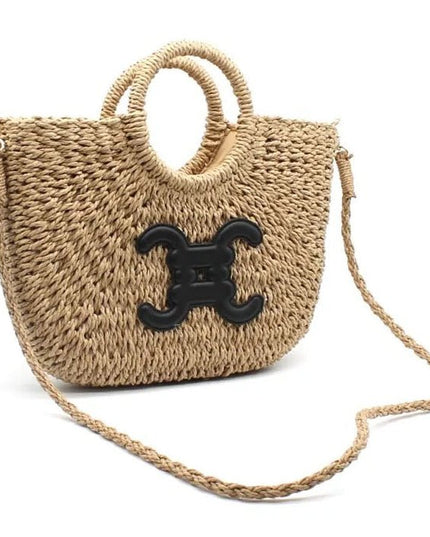 Geflochtene Jutetasche mit CC - Logo in 2 Farben - ModeEcho