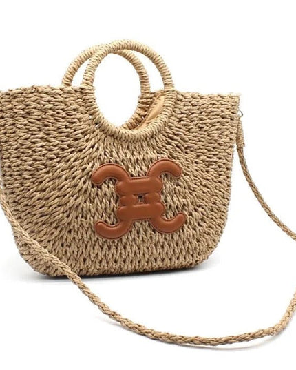 Geflochtene Jutetasche mit CC - Logo in 2 Farben - ModeEcho