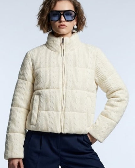 BYMANYC ® New York | Hamptons Cable Knit Puffer | Off-White