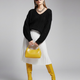 Black Open Knit V-Neck Sweater VARESE: New Colección COUTURE in NOLITA - BYMANYC ® New York-0