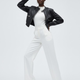 Black Vegan Leather Cropped Biker Jacket ELIZABETH: New Colección COUTURE in NOLITA - BYMANYC ® New York-0