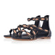 Blossom Leder-Sandalen mit Muschelrand