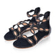 Blossom Leder-Sandalen mit Muschelrand