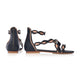 Blossom Leder-Sandalen mit Muschelrand