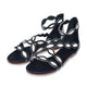 Blossom Leder-Sandalen mit Muschelrand