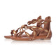 Blossom Leder-Sandalen mit Muschelrand