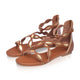 Blossom Leder-Sandalen mit Muschelrand