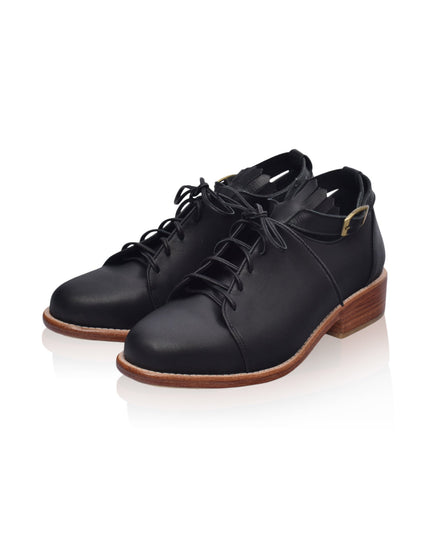 👟 BOSTON Damen Leder Oxfords | Fransen & Knöchelriemen | 4 Farben