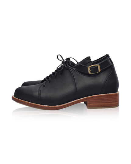 👟 BOSTON Damen Leder Oxfords | Fransen & Knöchelriemen | 4 Farben