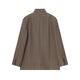 Brown Herringbone Blazer With Scarf Collar TRIBECA New Collection FASHION BYMANYC ® New York-1
