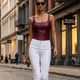 Burgundy HELLS KITCHEN Waxed Top Prêt-à-Porter BYMANYC ® New York-2