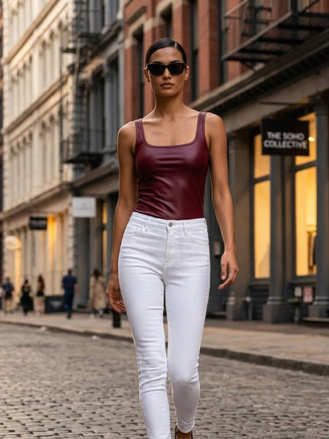 Burgundy HELLS KITCHEN Waxed Top Prêt-à-Porter BYMANYC ® New York-2