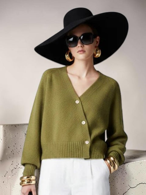 Olive Cropped Strick-Cardigan Ludlow – Couture in Nolita