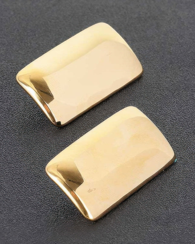 CHELSEA Gold Plated Rectangular Earrings: BYMANYC ® New York-0