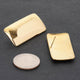 CHELSEA Gold Plated Rectangular Earrings: BYMANYC ® New York-1