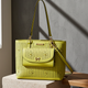 Tote Bag mit Ziernahten – Limette