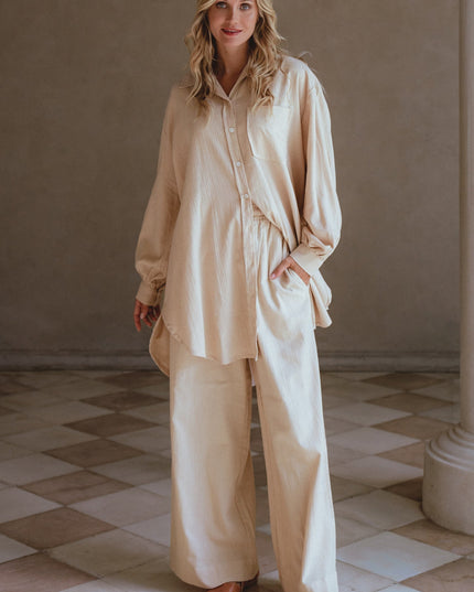 Calin Wide Leg Linen Pants (Sale)-5