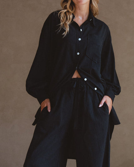 Calin Wide Leg Linen Pants (Sale)-1