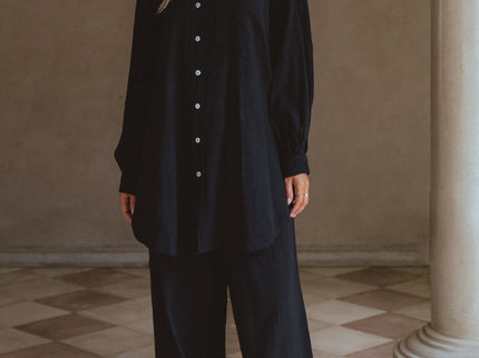 Calin Wide Leg Linen Pants (Sale)-2