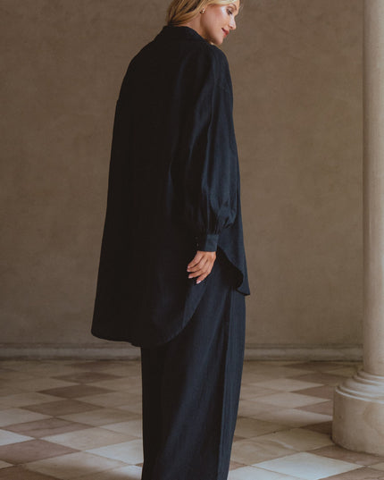 Calin Wide Leg Linen Pants (Sale)-3