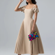 Camisole Backless Party Dress with Pleated and Patchwork Details For Women, SoHo, BYMANYC New York.-1