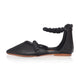 Carmella Ankle Strap Leather Ballet Flats-6