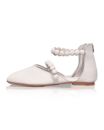 Carmella Ankle Strap Leather Ballet Flats-7