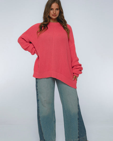 🧶 Cloud Nine Langarm-Pullover | Berry / Black / Golden Sun / Sand Dune