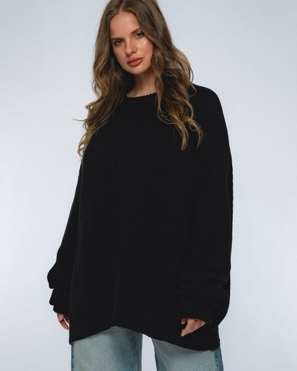 🧶 Cloud Nine Langarm-Pullover | Berry / Black / Golden Sun / Sand Dune