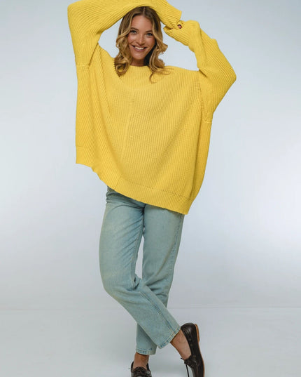 🧶 Cloud Nine Langarm-Pullover | Berry / Black / Golden Sun / Sand Dune