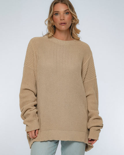 🧶 Cloud Nine Langarm-Pullover | Berry / Black / Golden Sun / Sand Dune