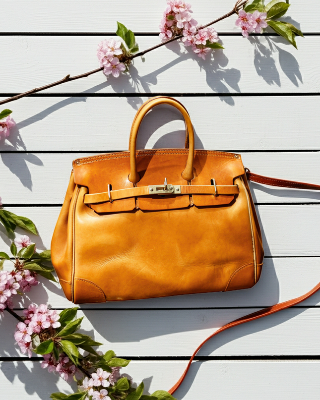 Rossie Viren Damen Satchel Bag – Echtes pflanzlich gegerbtes Vintage-Leder