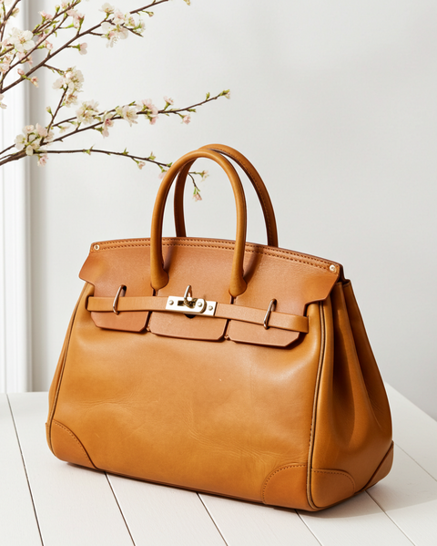 Rossie Viren Damen Satchel Bag – Echtes pflanzlich gegerbtes Vintage-Leder