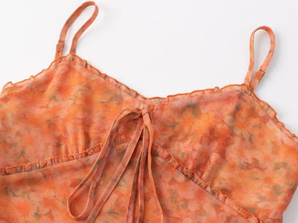 Damen Sommerkleid ES VEDRÀ RUNWAY Orange
