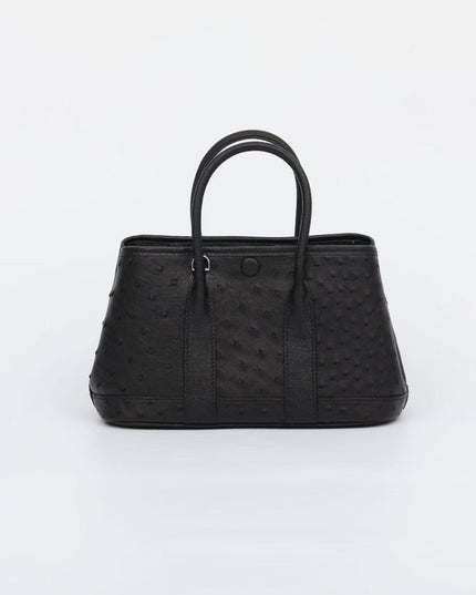 Genuine Ostrich Skin Leather Small Tote Bag-2