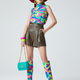DUMBO Vegan Leather High-Waist Shorts BYMANYC ® New York-0