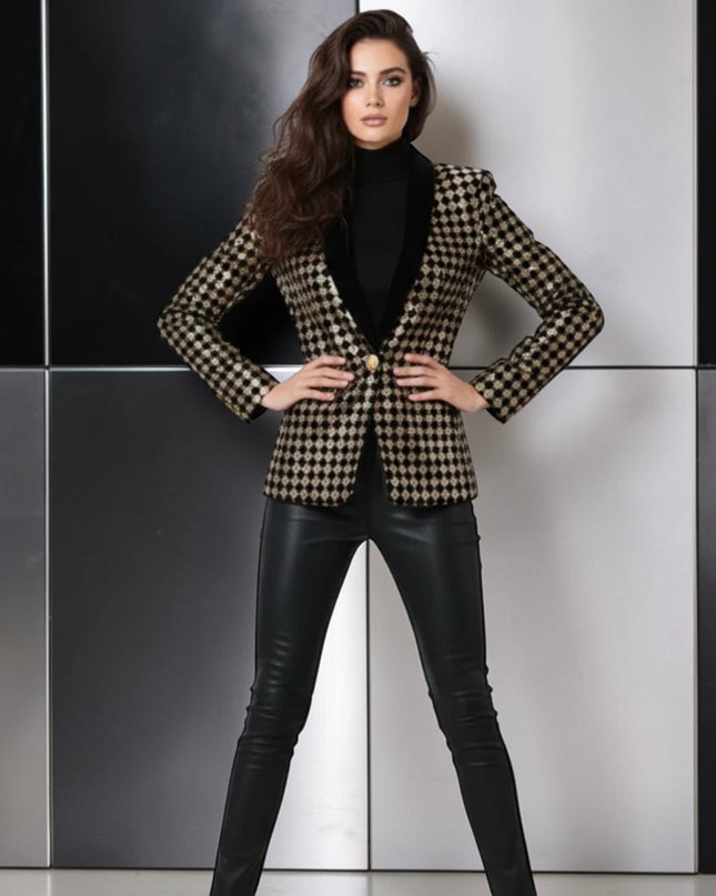Diamant-Intarsien Blazer, Wall Street | Damen - BYMANYC ® New York
